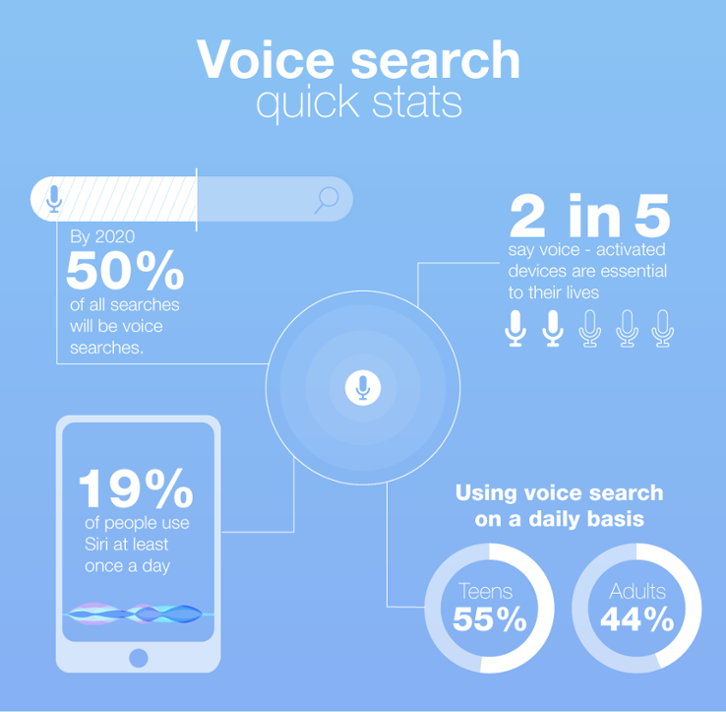 Statistics about voice search